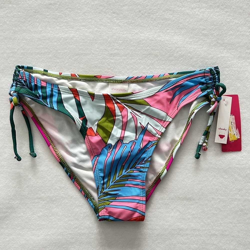 XHILARATION Hipster Hawaiian Tropical Bahama Bikini Tankini Botttom SMALL 0-2
